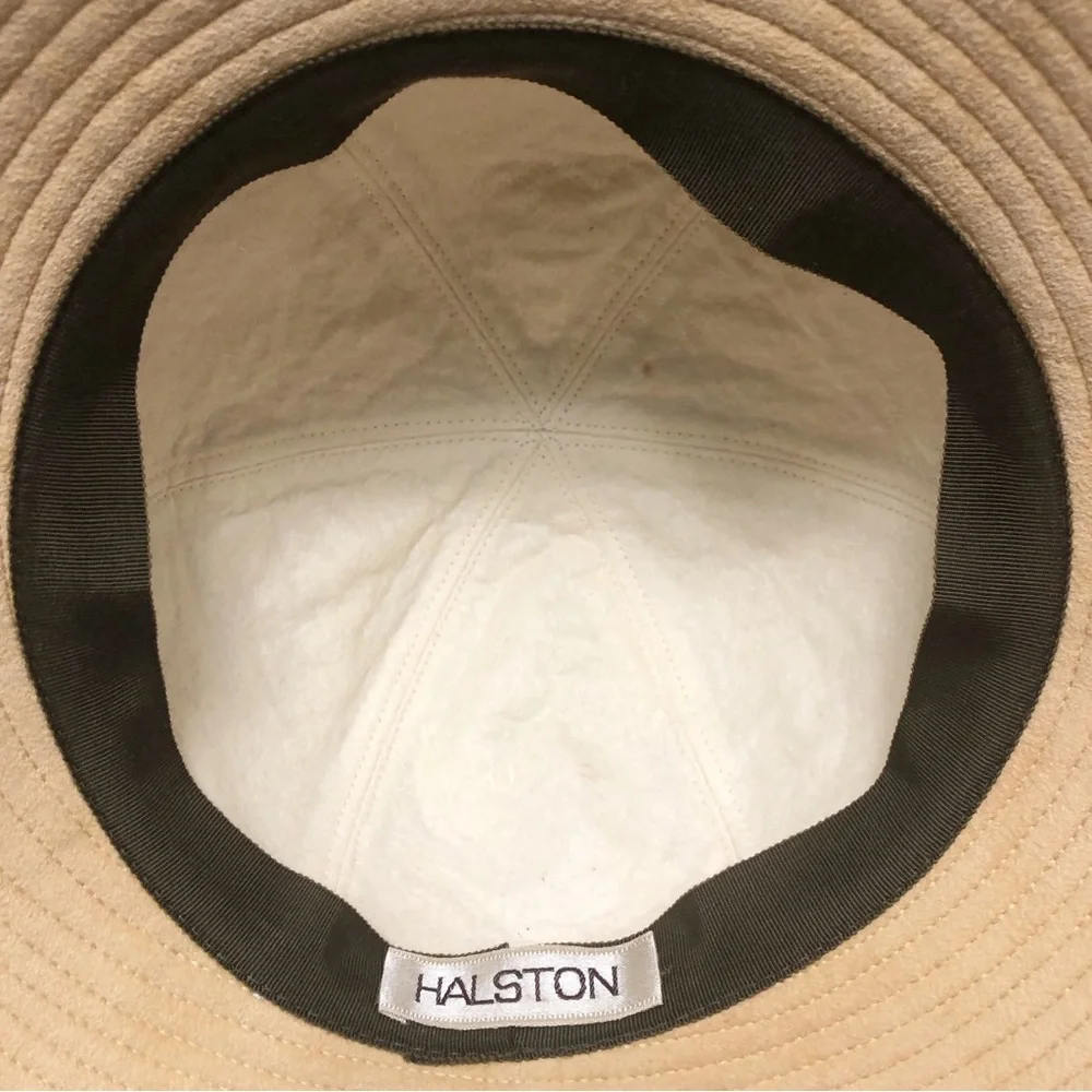 Halston Vintage | 1972 Tan Ultra Suede Bucket Hat ASO Cover of Newsweek 70s
